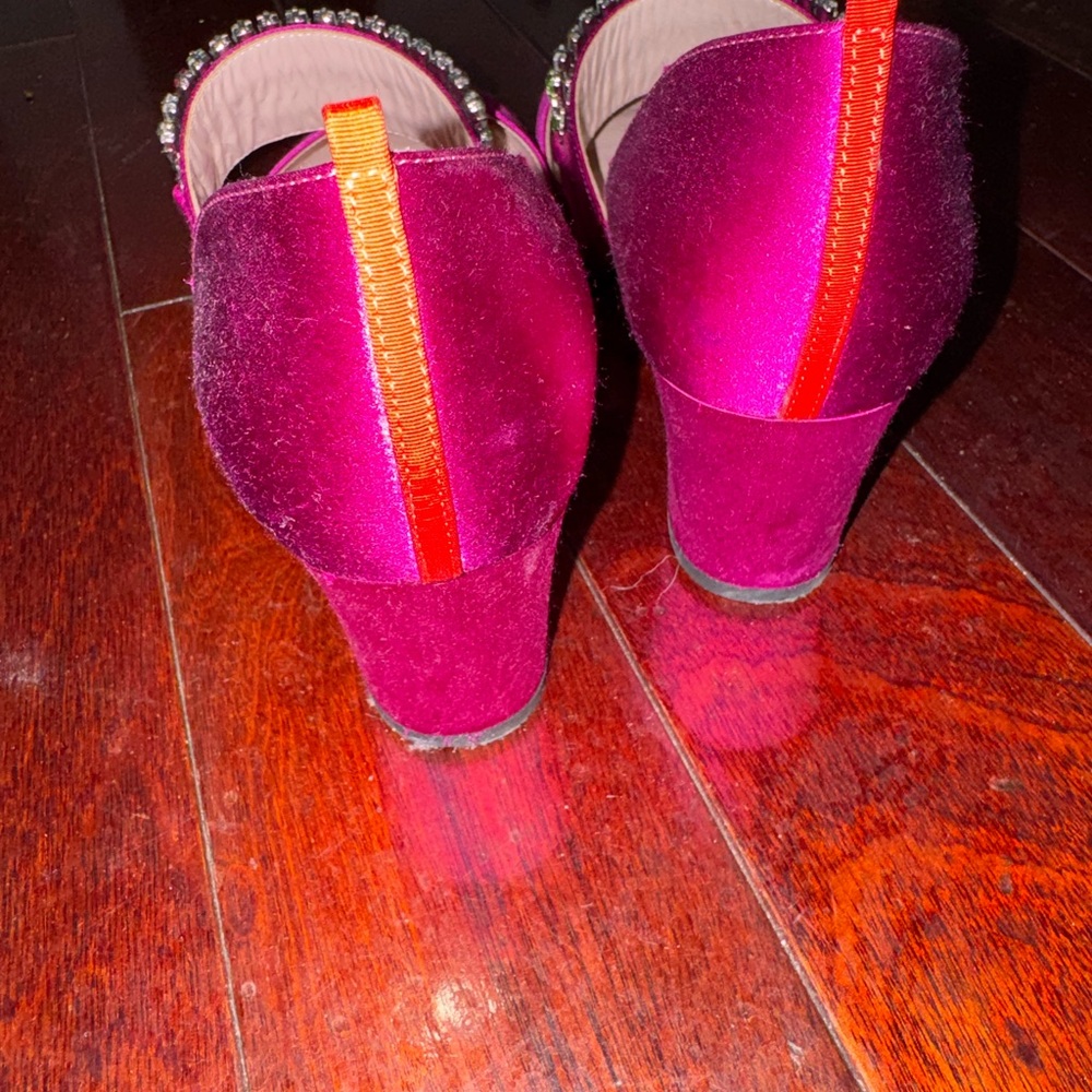 SJP by Sarah Jessica Parker Fuchsia Embellished Heels size 40.5 - Picture 5 of 6